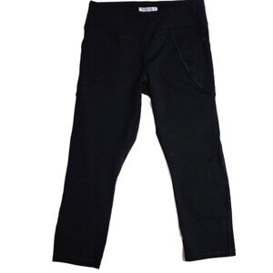 Forever21 Womens Black w/Slit Pockets Athletic Compression Capri Legging Size XS